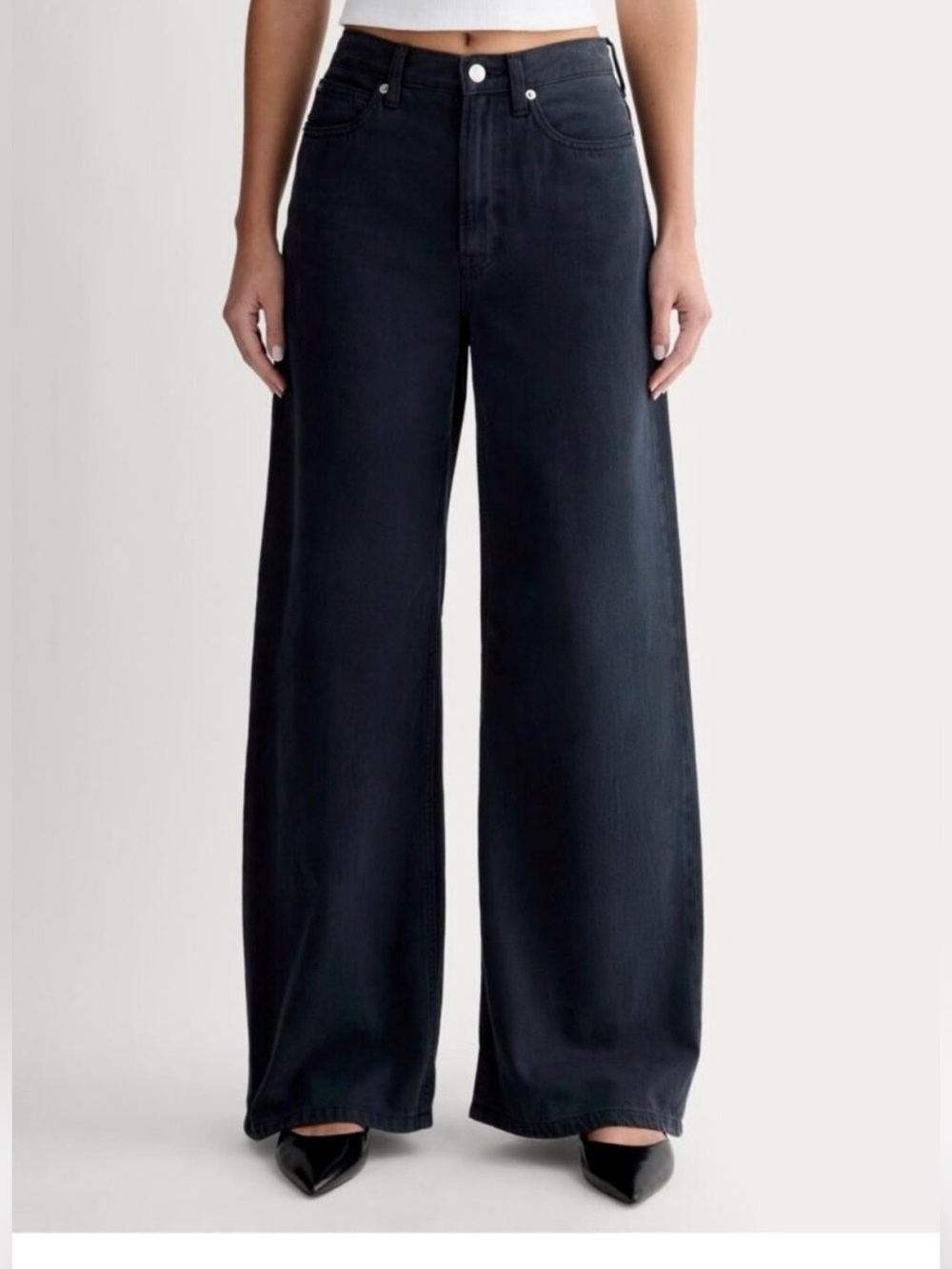 Everlane OG baggy jean in black, size 25.